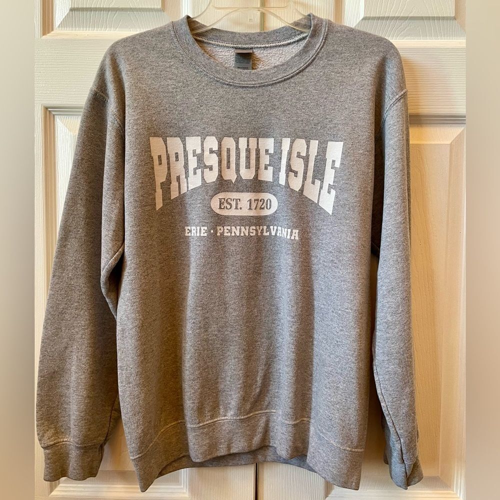 Gildan Gray Crewneck Men's Sweatshirt